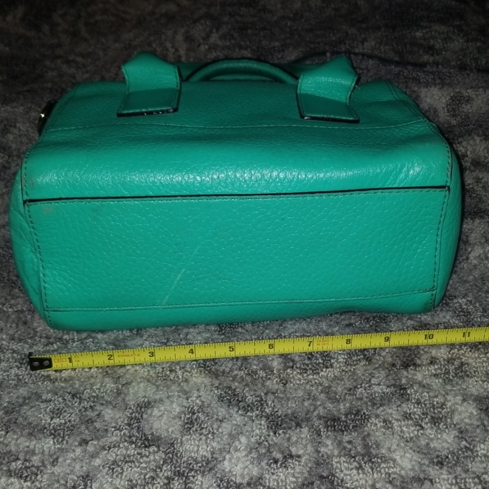 KATE SPADE TEAL LEATHER SATCHEL PURSE POCKETBOOK - Picture 4 of 8